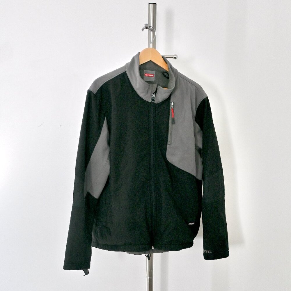 CRAFTSMAN - Softshell Tech Black/Gray Work Coat - WATERPROOF - Men's Large